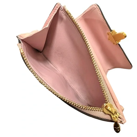 Louis Vuitton Ballerine Pink & Monogram Leather Cherrywood Compact Bifold Wallet - Picture 14 of 15